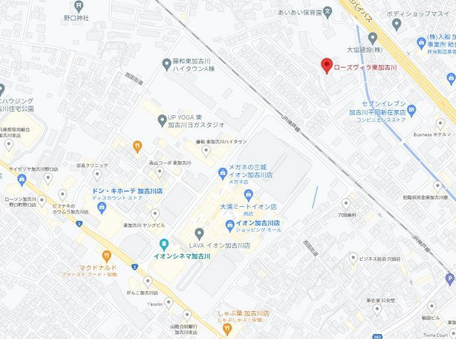 ローズヴィラ東加古川　7階の地図