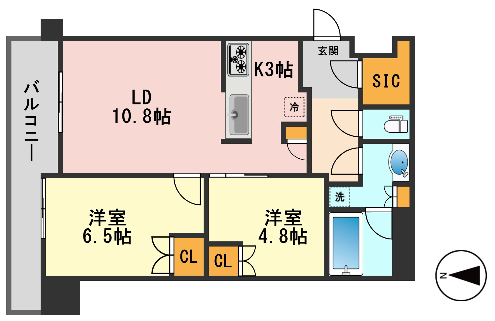 プラウドタワー小岩フロントの間取り|間取図