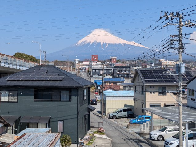 売中古戸建　富士市伝法の展望|眺望が素晴らしく富士山・駿河湾が望めます。