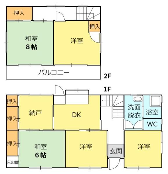 中古住宅　牛牧　の間取り