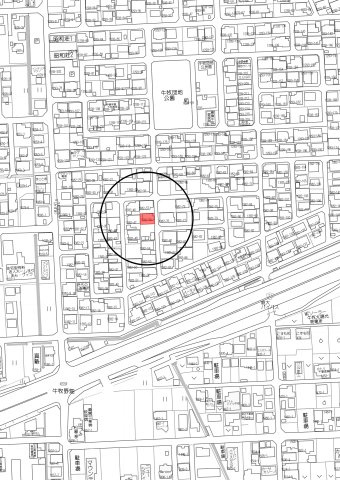 中古住宅　牛牧　の地図