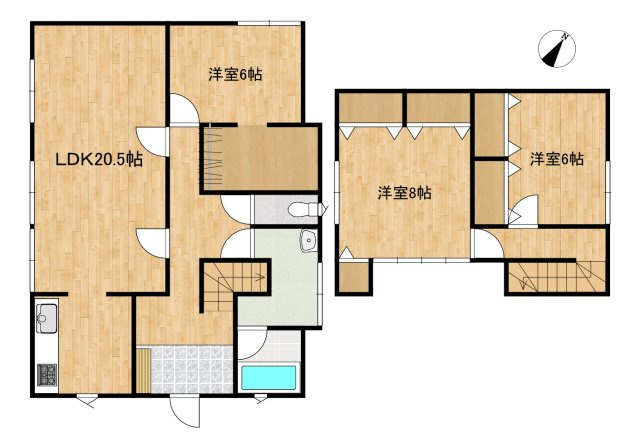 八戸市桜ケ丘2丁目の間取り