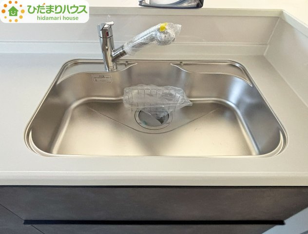野田市野田4期　新築戸建　3号棟のキッチン|広々としたシンク！