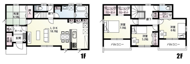 【間取り】 | 鴻巣市小松1丁目　新築戸建　全14棟　1号棟
