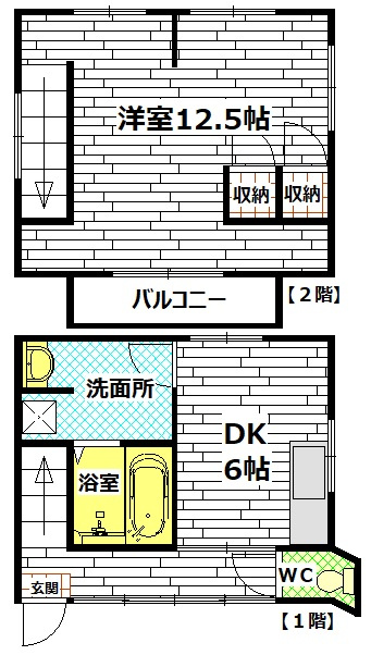 岡本貸家(船越南)の間取り