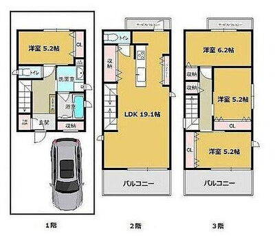 【間取り】 | 堺市北区南花田町（北八下小学校）