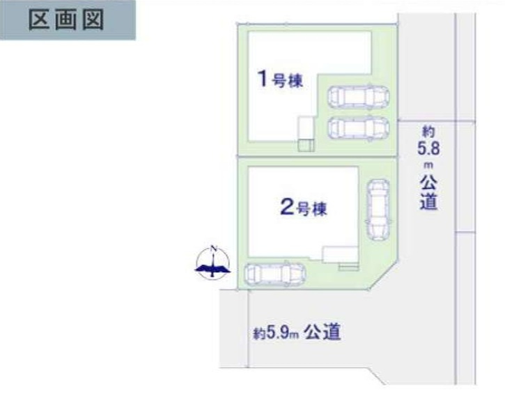 佐倉市鏑木町２丁目１期の区画図