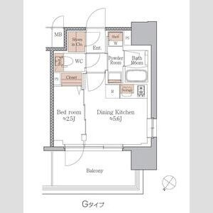 ジオエント梅田北リバーフロントの間取り|ジオエント梅田北リバーフロント　間取り