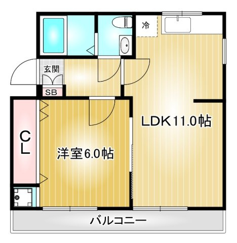 ツインズフラットS棟|名古屋市の賃貸ならMy賃貸の間取り|ツインズフラットS棟　※間取反転