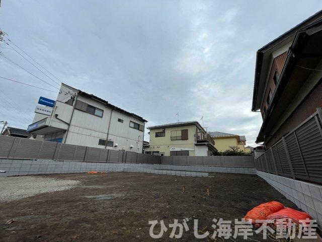 藤沢市高倉　新築戸建　全２棟の外観|12月13日撮影　建築前　現地外観
