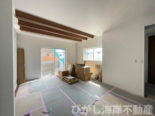 藤沢市高倉　新築戸建　全２棟の駐車場|12月13日撮影　建築前　現地外観