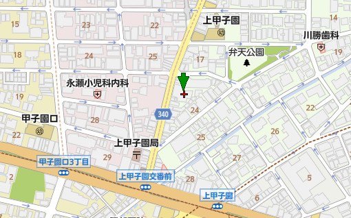 プレサンスロジェ甲子園口の地図