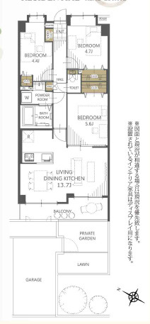 【間取り】 | パークハイツ大宮宮原