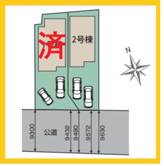 【区画図】 | 横浜市旭区上川井町　新築一戸建て　全2棟/今回販売1棟（2号棟） | 配置図