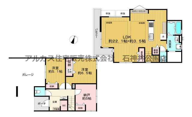 練馬区石神井台５丁目　新築一戸建　西武新宿線　上石神井