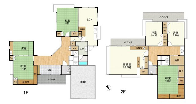 金沢市長坂3丁目　中古戸建の間取り