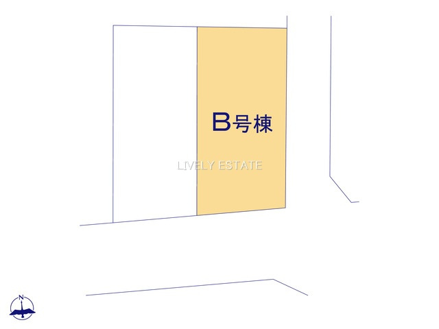 草加市西町 新築分譲住宅 全2棟 B号棟の区画図