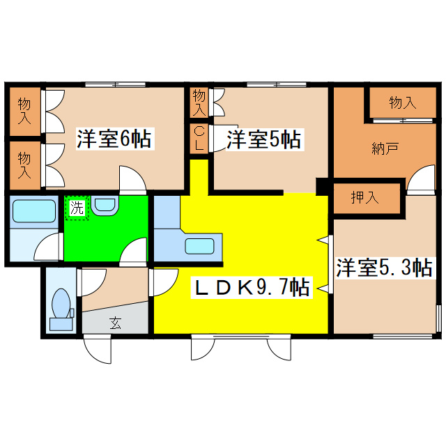 昭栄ハイツの間取り