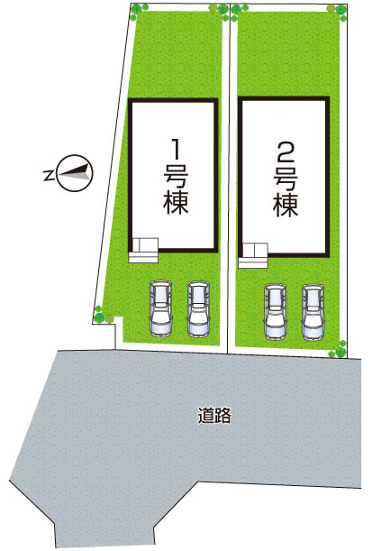 赤穂市古浜町　第1期　新築一戸建ての区画図|全２区画