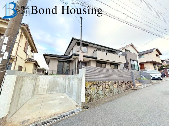 積水ハウス施工の注文住宅・閑静な住宅街　松が丘3丁目　築31年の前面道路含む現地写真