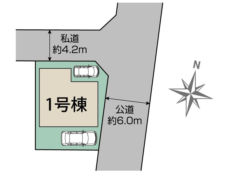 羽村市双葉町２丁目　全１棟の区画図