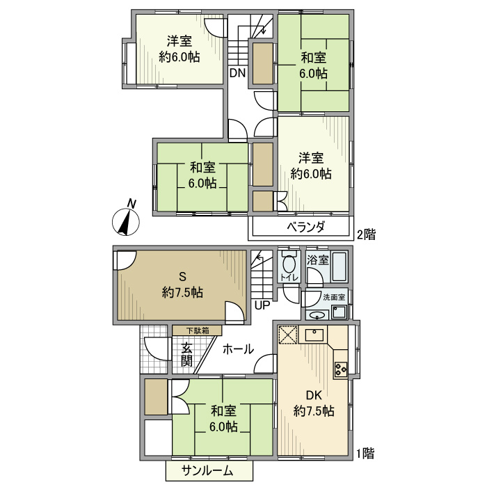 下宗岡戸建の間取り