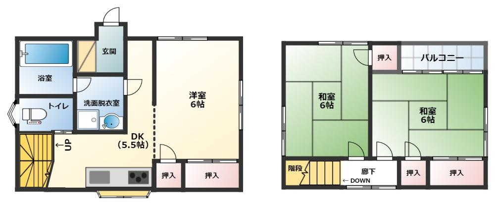 北葛飾郡杉戸町清地5丁目戸建の間取り