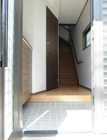 中野区上高田２丁目のアパートの玄関