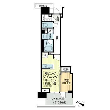プラウドシティ武蔵浦和ステーションアリーナの間取り