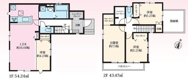 【間取り】 | 明石市魚住町清水３期（全1棟）新築 | 4LDK＋大型クローゼット＋SIC+WICです。