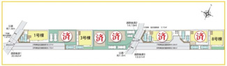 【区画図】 | 大和市中央林間西　新築一戸建て　全8棟/今回販売5棟（3号棟） | 配置図