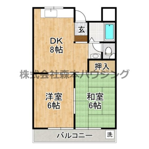 【間取り】 | 　忍ヶ丘グリーンハイツ