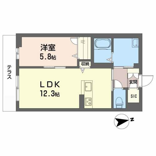 シャーメゾンオーク八戸ノ里の間取り