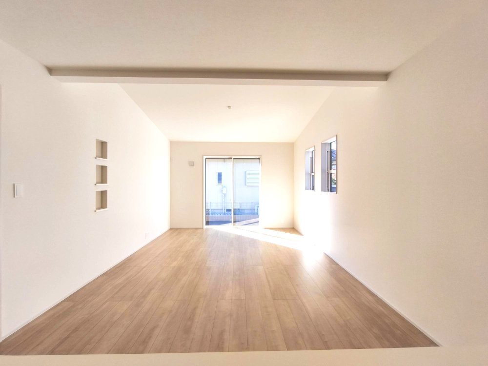 熊谷市新堀　新築住宅　平家建の居間・リビング