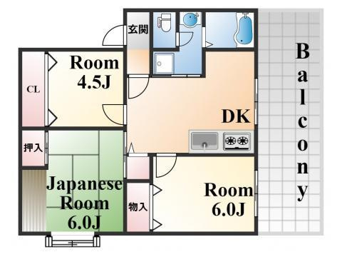 西芦屋グリーンハウスの間取り