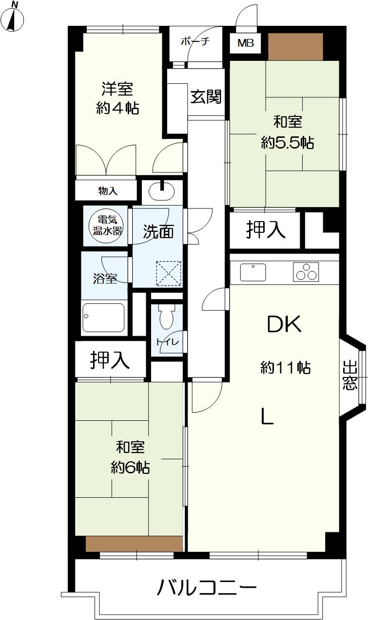 御影野村ハイツの間取り
