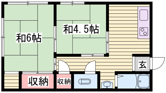 光栄荘の間取り