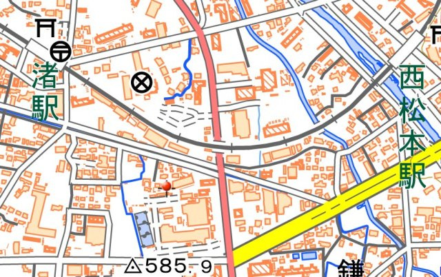 長野県松本市　全空アパートの地図