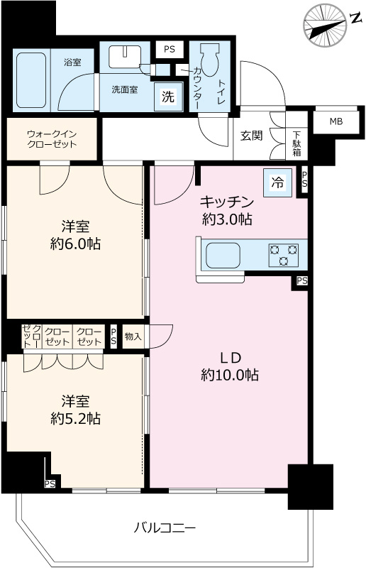 グランリビオ・ザ・レジデンスの間取り