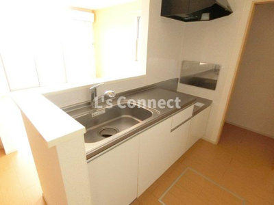 【キッチン】 | クレア | ２口ガスコンロ設置可能な対面キッチンです。