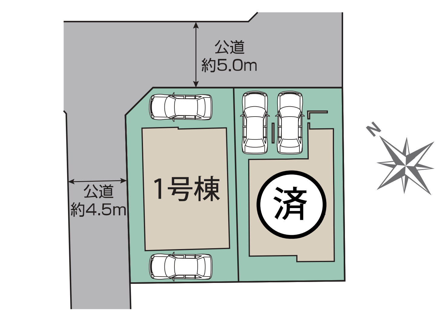 見晴らしの丘～川口・安行～11期　新築一戸建て　1号棟の区画図|１号棟