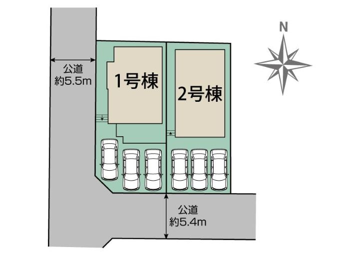 小田原市小竹新築戸建て　2号棟の区画図|区画図「小田原市小竹新築戸建て」