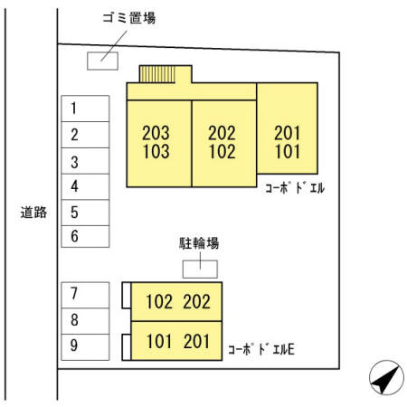 コーポドエルの区画図