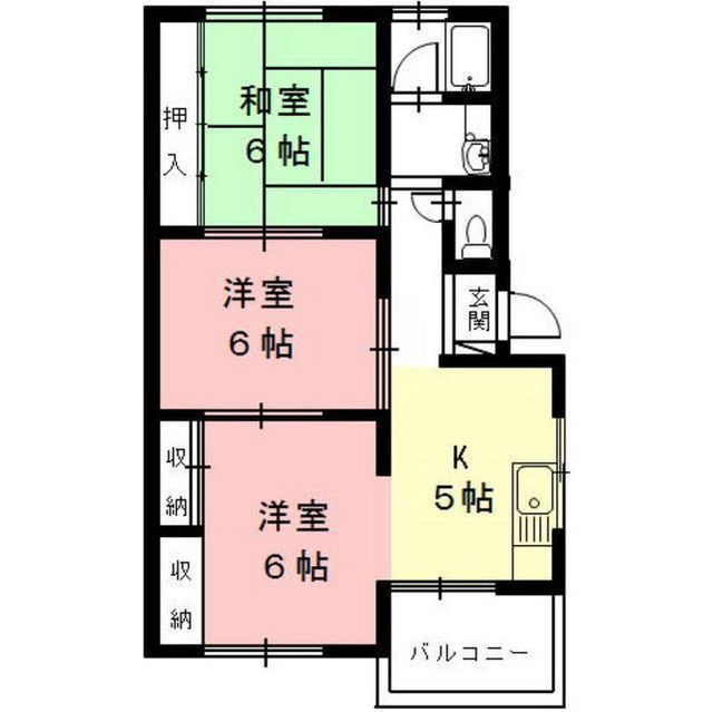 岐阜市薮田中２丁目のアパートの間取り