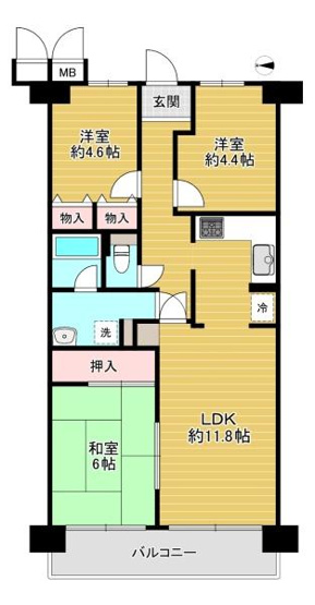 【間取り】 | コスモシティ森林公園弐番館