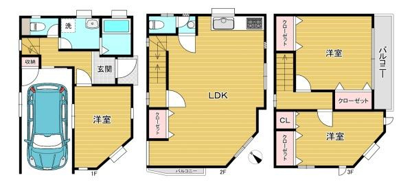 【間取り】 | 大阪市東淀川区大道南1丁目　中古戸建