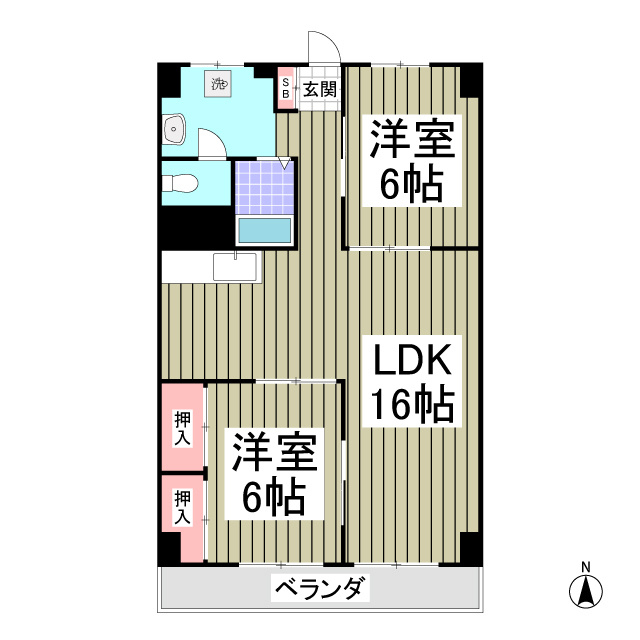 坂口コーポの間取り
