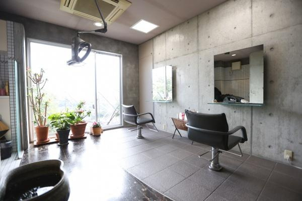 八幡店舗付中古の洋室|大きな窓からはたっぷり自然光が入り開放感があります。室内に観葉植物を取り入れることで、自然な雰囲気が漂い、リラックスできる空間が広がります。