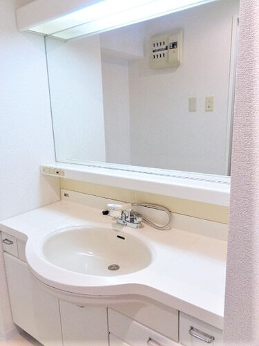 バルミー高須の洗面所|シャワー水栓付洗面化粧台　※2025年7月撮影