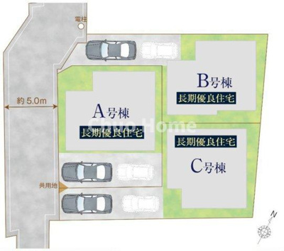 【区画図】 | 足立区神明3丁目新築分譲住宅 | 【区画図】南西道路！
